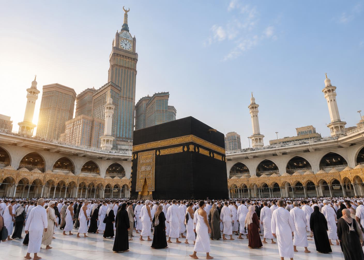Kaaba and Masjid Al-Haram in Makkah